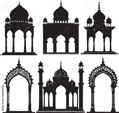 Islamic Architecture Silhouettes Collection mosque silhouette