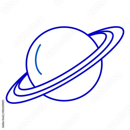 Saturn planet with rings icon