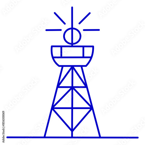 Radio tower signal transmitter icon