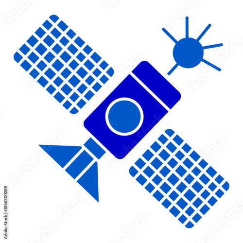 Solid satellite communication icon
