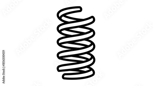 Coiled Spring Isolated on White Background.