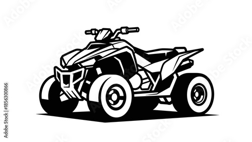 Quad Bike Vehicle Illustration Design.