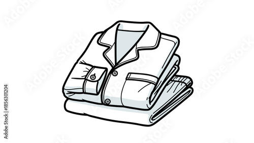 Stack of Folded Shirts with Collar Visible.