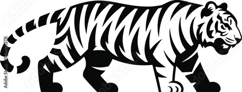 Zebra Wildlife Silhouette Icon.