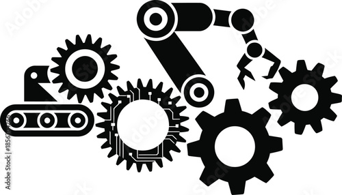 Industrial Automation Machinery Concept.