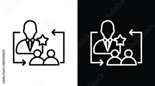 leadership Two-tone version in black and white background