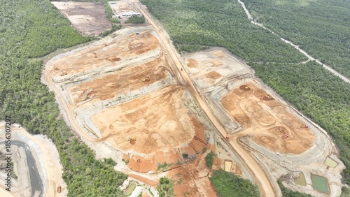 Fotografía nickel mining landscape aerial view
