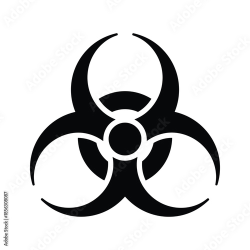 Biohazard symbol warning sign
