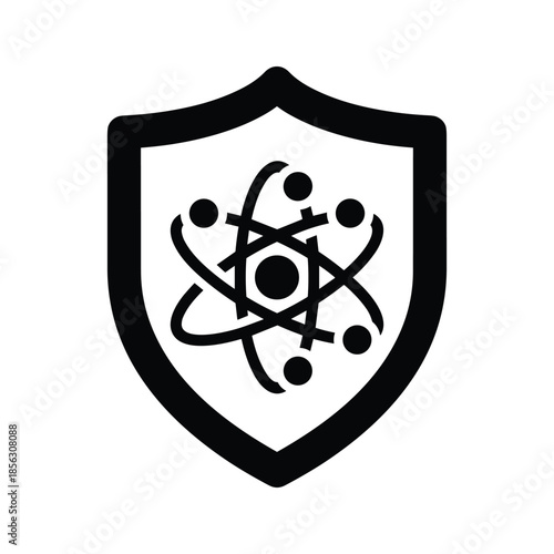 Science and protection shield logo design