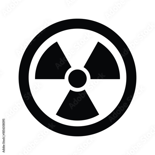 Radioactive symbol warning sign
