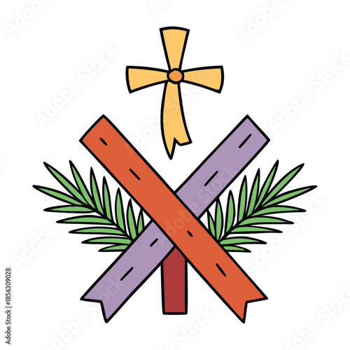 A simple, solemn ash cross marked on the forehead, symbolizing repentance, humility, and the start of Lent in Christian tradition.
