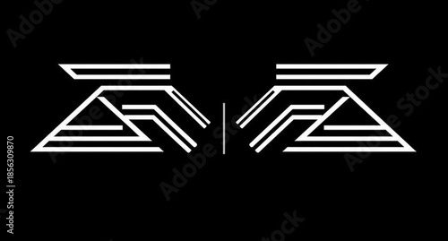 Abstract background vector illustration of a 3d black and white labyrinth pattern featuring business arrows as a symbol for success and direction in finding a maze solution design