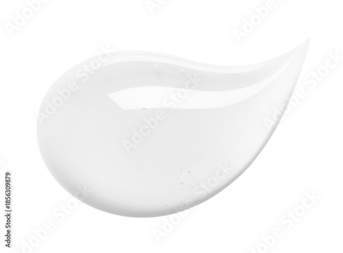 Hyaluronic acid serum, toner, water drop.  Skin care liquid gel texture. Clear creamy beauty product swatch isolated on transparent background