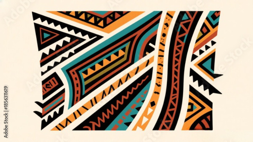 Set of seamless geometric patterns featuring vector line art and ethnic aztec ornaments for decorative wallpaper textures and colorful backdrop designs