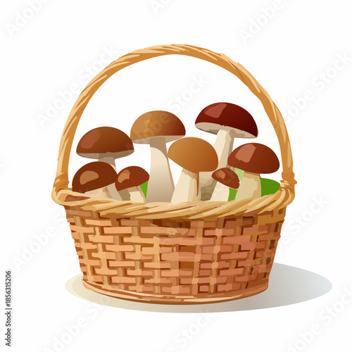 Steinpilze in einem Korb