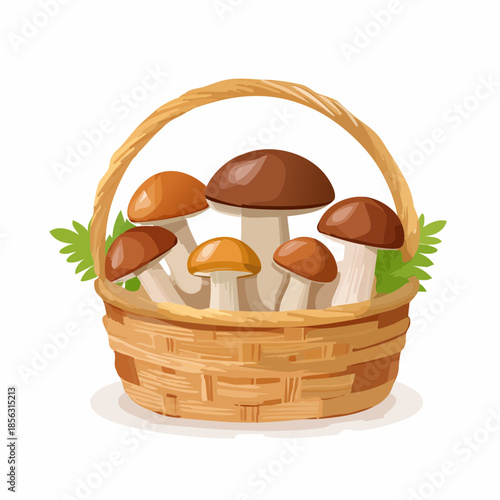 Steinpilze in einem Korb