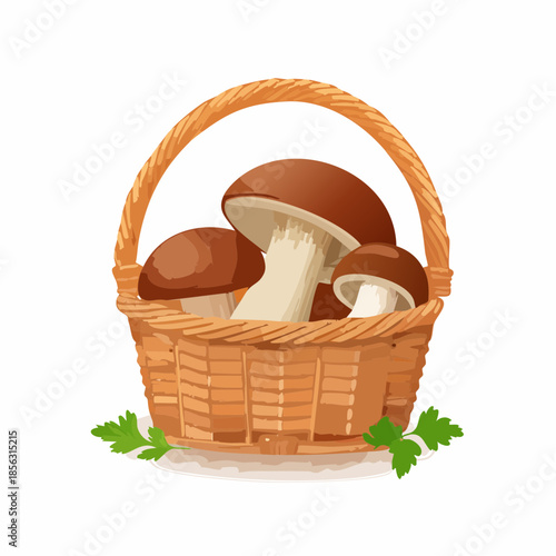 Steinpilze in einem Korb