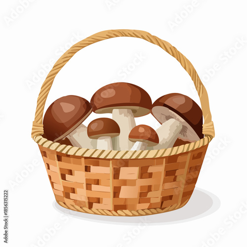 Steinpilze in einem Korb