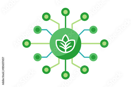 eco iot network connection icon