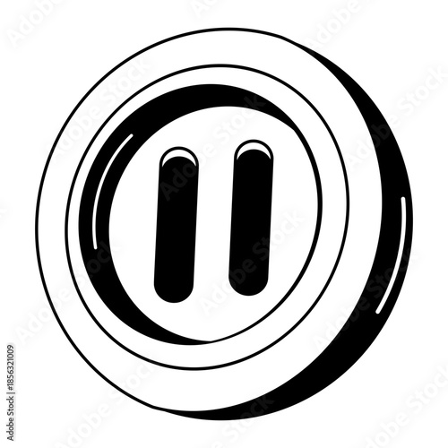 A drawing style illustration representing a camera lens