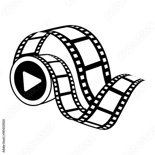 A drawing style illustration representing a camera lens