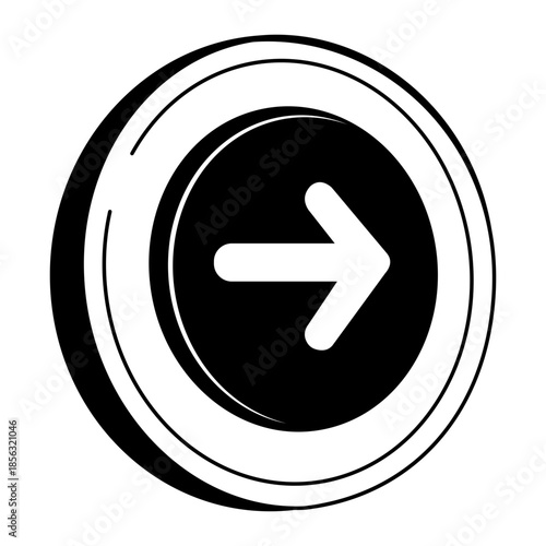 A drawing style illustration representing a camera lens