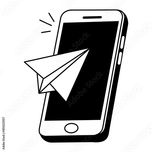 A drawing style illustration representing a camera lens