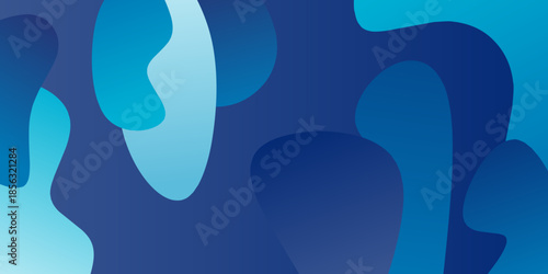 Fluid Forms. Dynamic blue shapes dance in a seamless symphony of color, creating a modern, abstract backdrop for creative expression.