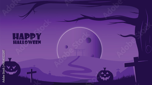 Halloween background with tori