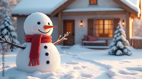 Cute Christmas themed snowman kids	
