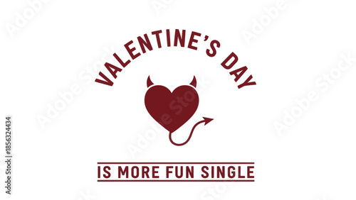 Valentine's Day Fun Single Devil Heart