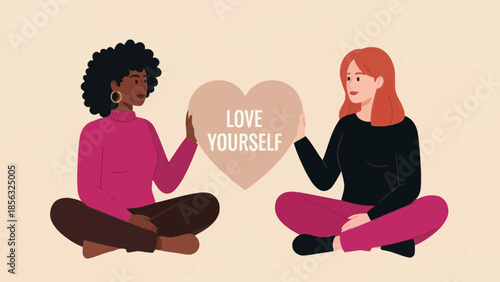 Self Love Concept with Two Women