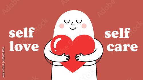 Self Love and Care Concept Illustration