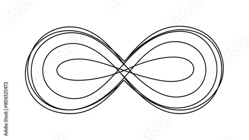 Infinity Symbol Loop Line Art
