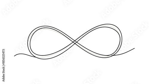 Infinity Symbol Line Art, Minimalist Shape