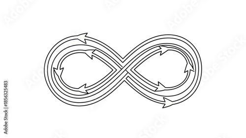 Infinity Love Symbol with Arrows