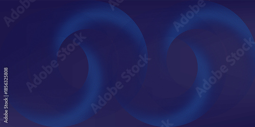 Abstract blue background with glowing curved lines. Shiny blue swirl curve lines design. Spiral lines. Geometric oval pattern. Futuristic technology concept. Vector illustration