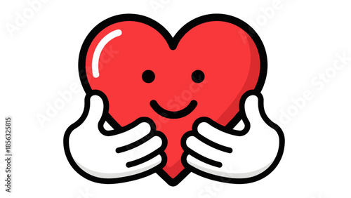 Heart Hug Emoji: Self Love Valentine's Day