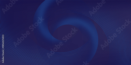 Abstract blue background with glowing curved lines. Shiny blue swirl curve lines design. Spiral lines. Geometric oval pattern. Futuristic technology concept. Vector illustration