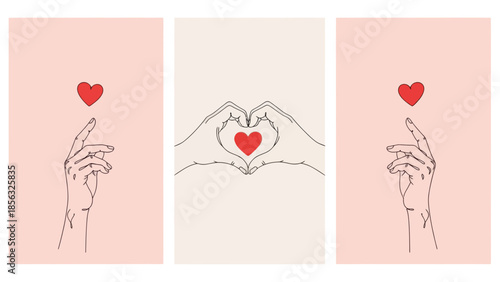 Heart hands art: Love and connection concept