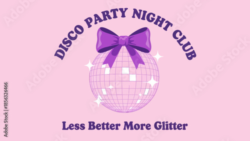 Disco Party Night Club with Glitter
