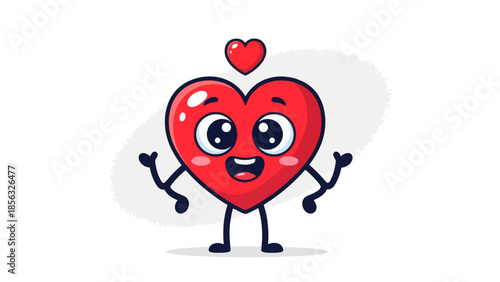Cute Heart Character for Valentine's Day