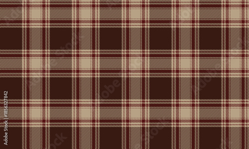 Seamless plaid fabric in brown, green, beige, and dark red creates a warm vintage look, perfect for shirts, skirts, trousers, and dresses that require a classic, timeless charm.