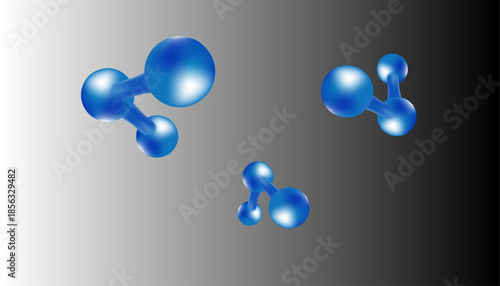 a blue molecular structure on white gradient background