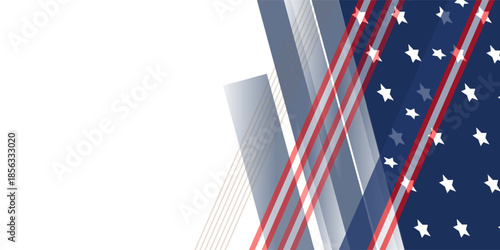 4th July Independence Day of United States America celebration banner background with American flag. Vector illustration. Designed for flyers, template, ads, posters, social media and decorations.