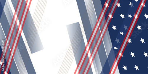 4th July Independence Day of United States America celebration banner background with American flag. Vector illustration. Designed for flyers, template, ads, posters, social media and decorations.
