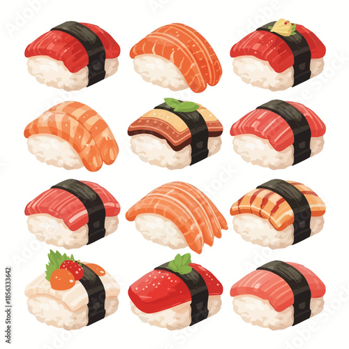 Cute Sushi Cartoon Very Cool