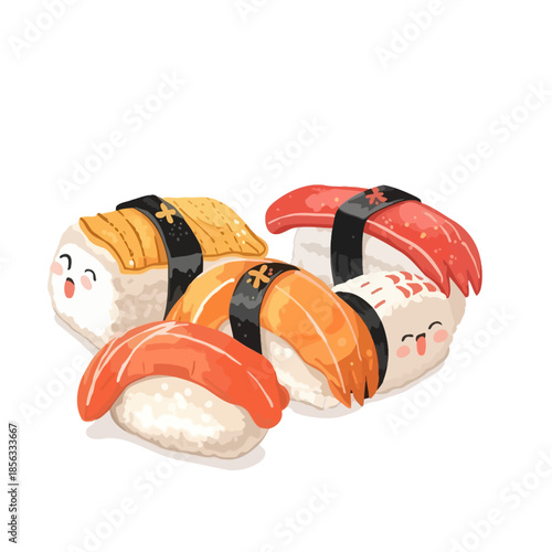 Cute Sushi Cartoon Very Cool