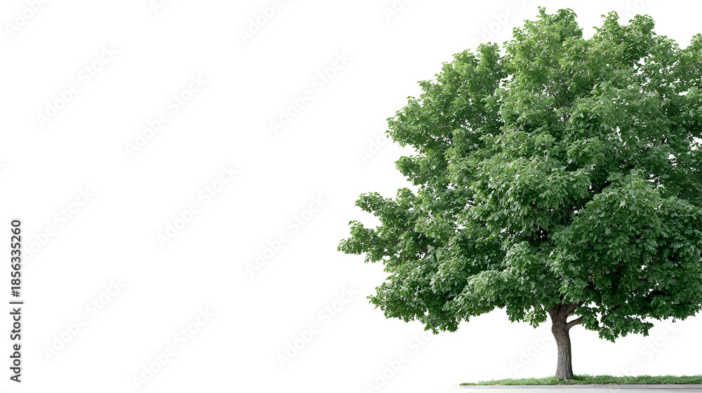 Obraz premium a lush green tree with vibrant foliage set against a bright backdrop, evoking a sense of freshness and natural beauty. This image captures the essence of life and serenity. 