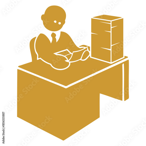 Man at office desk